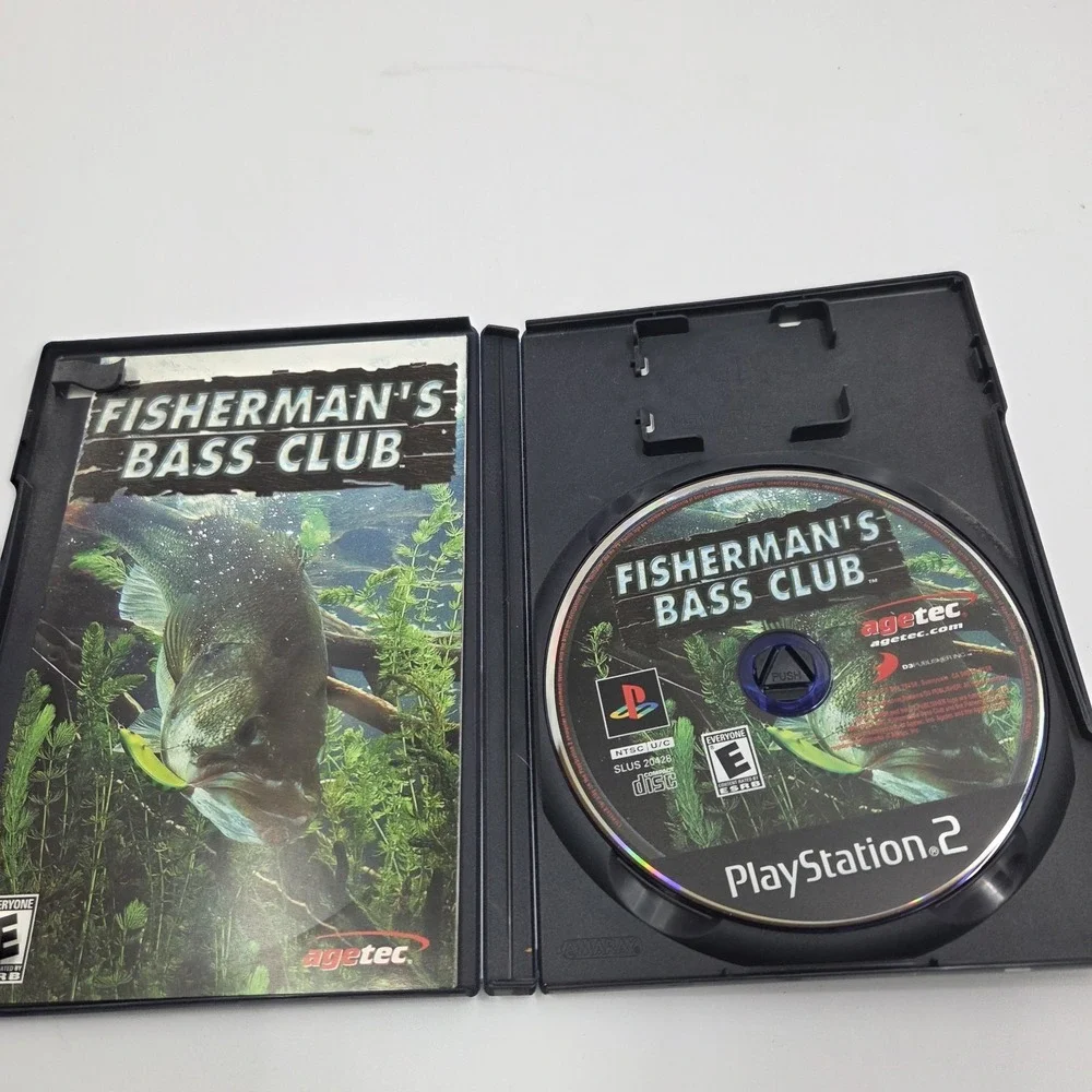 Fishermans Bass Club‎ Sony PlayStation 2 PS2 Blue Bottom Disc CIB Complete